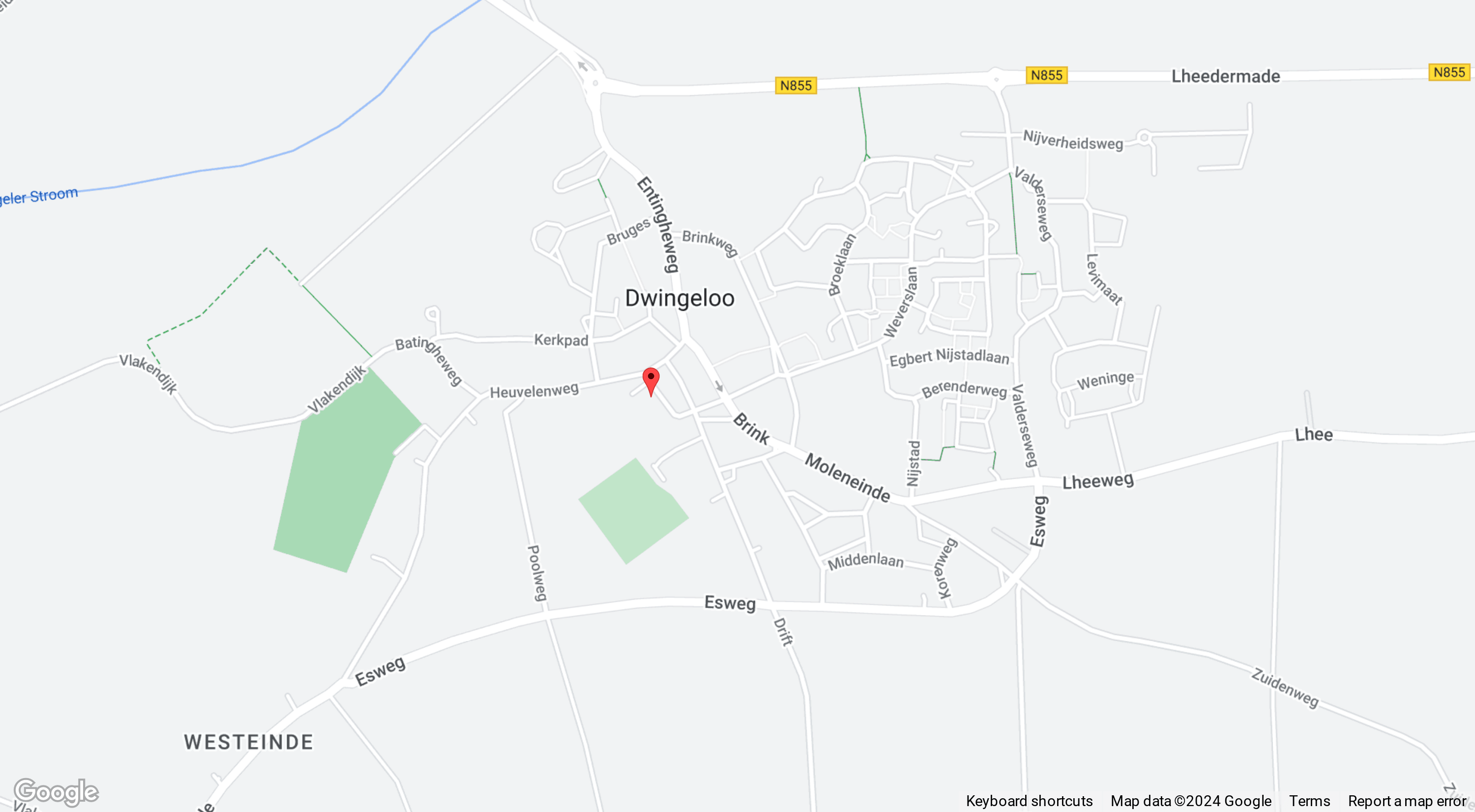 plattegrond map Restaurant De Zaagkoele in Dwingeloo 